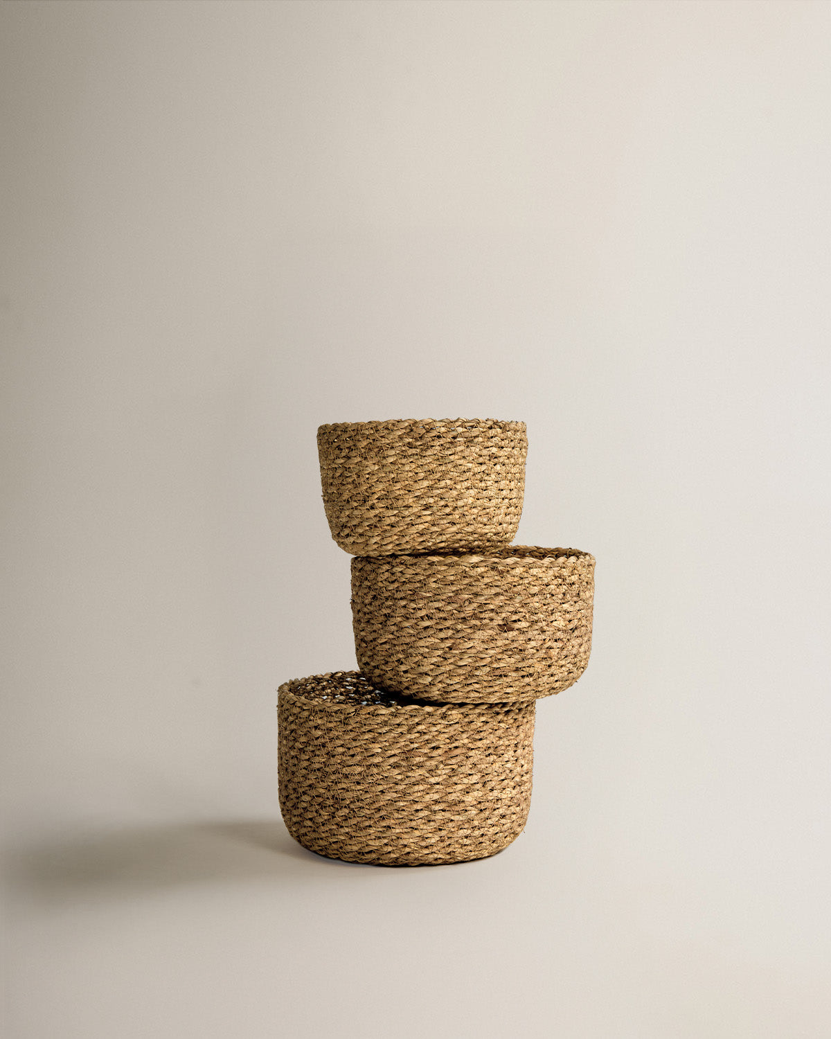 Pack cesto seagrass redondo natural