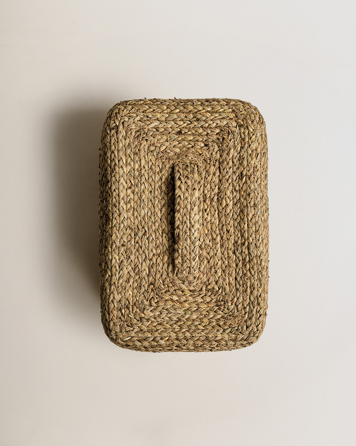 Caja seagrass rectangular tapa natural