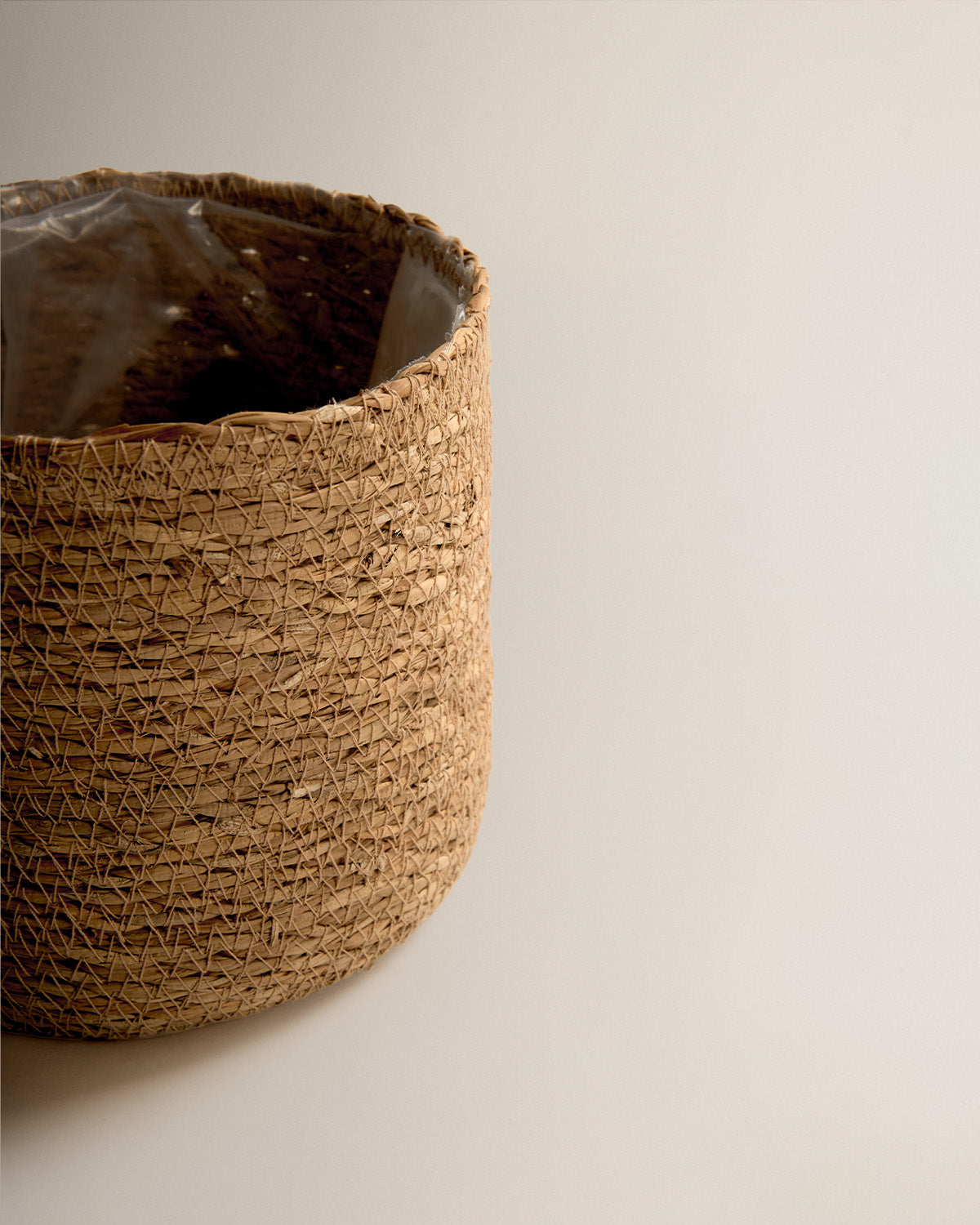 Pack dois vasos para plantas seagrass redondos natural