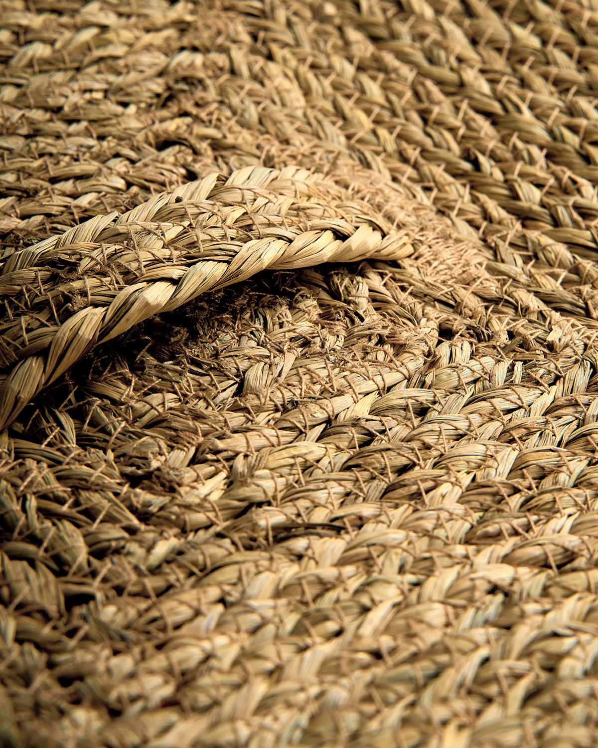 Caixa seagrass com tampa natural