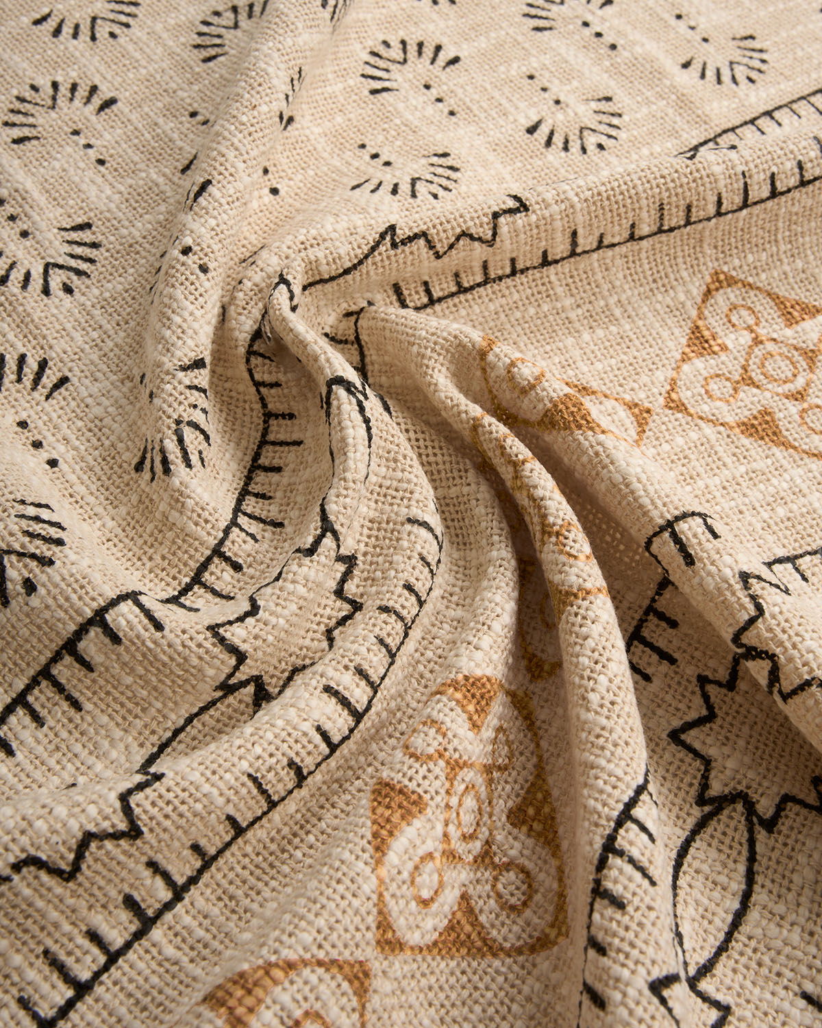 Plaid algodón nancy ocre