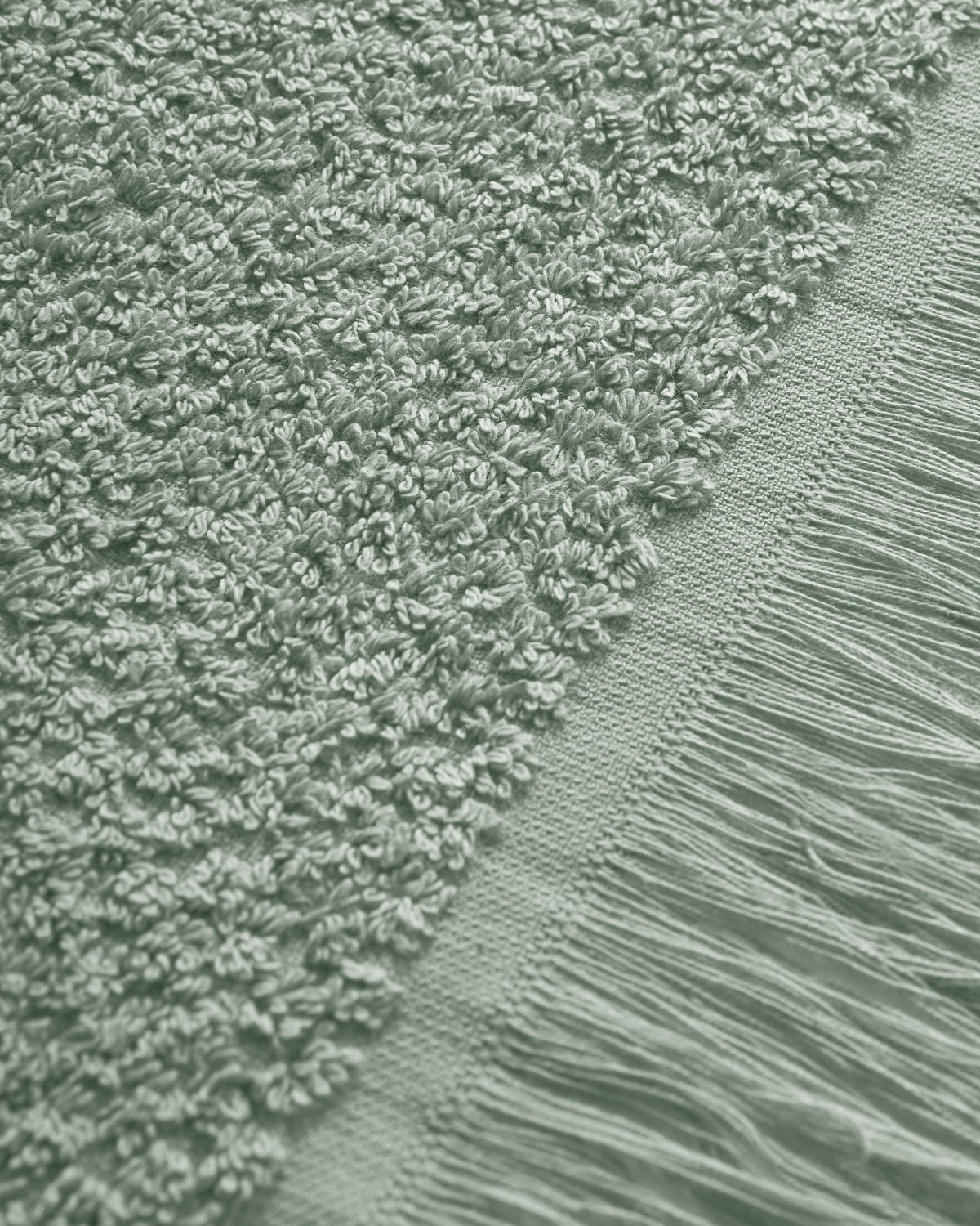 Toalla chenilla flecos verde keike (550 gr/m²)