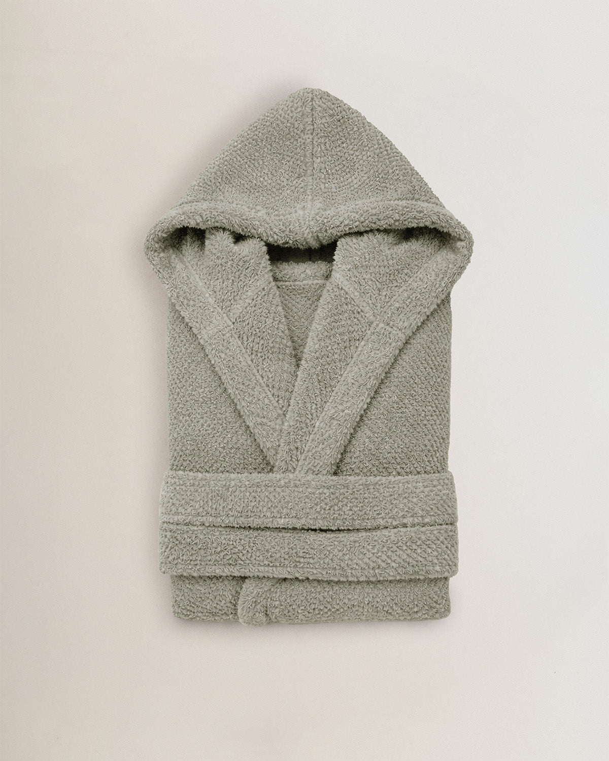 Peignoir à capuche en chenille verte sèche (450 g/m²)