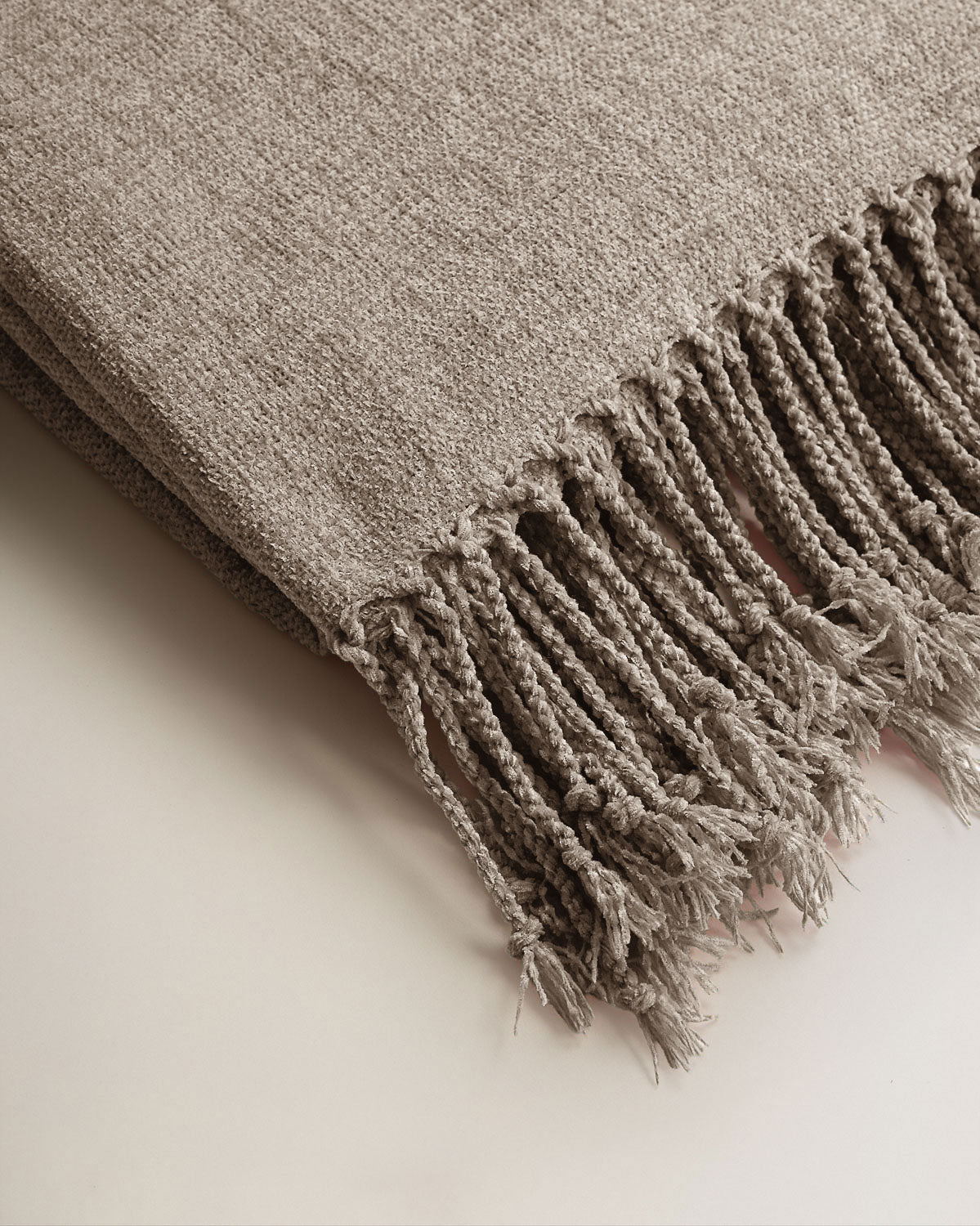 Plaid Chenilla Gris Clar