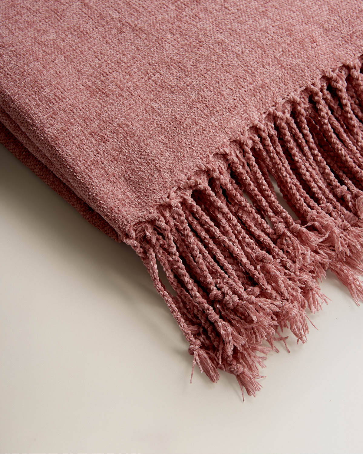 Plaid Chenilla Rosa Keike