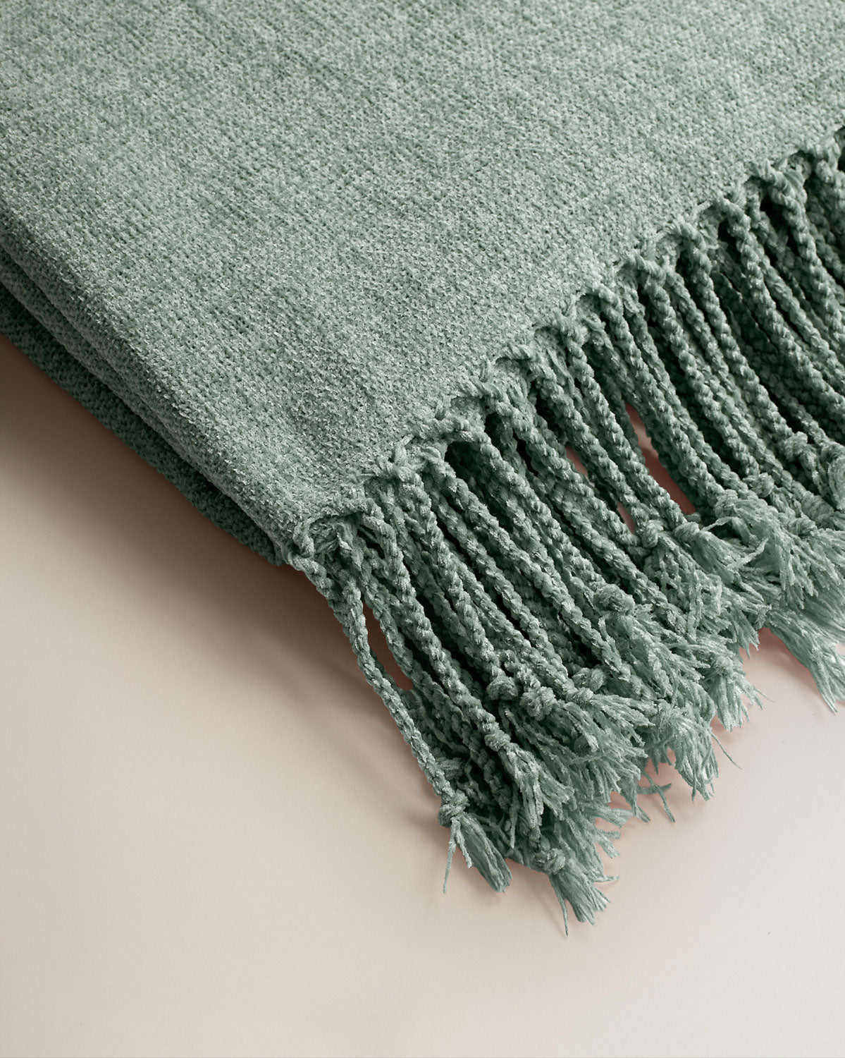 Plaid chenilla verde keike