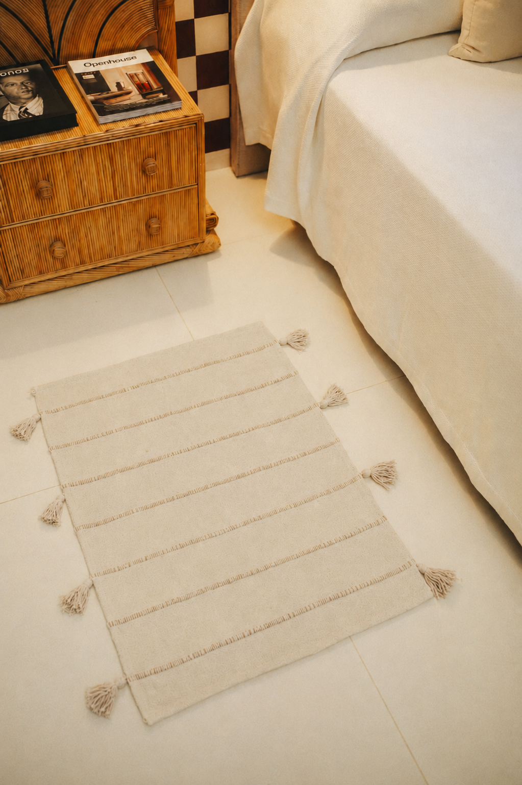 Tappeto in cotone screziato Nereita