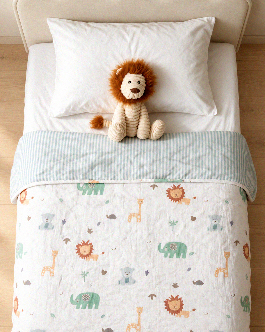 Colcha perforada infantil animales