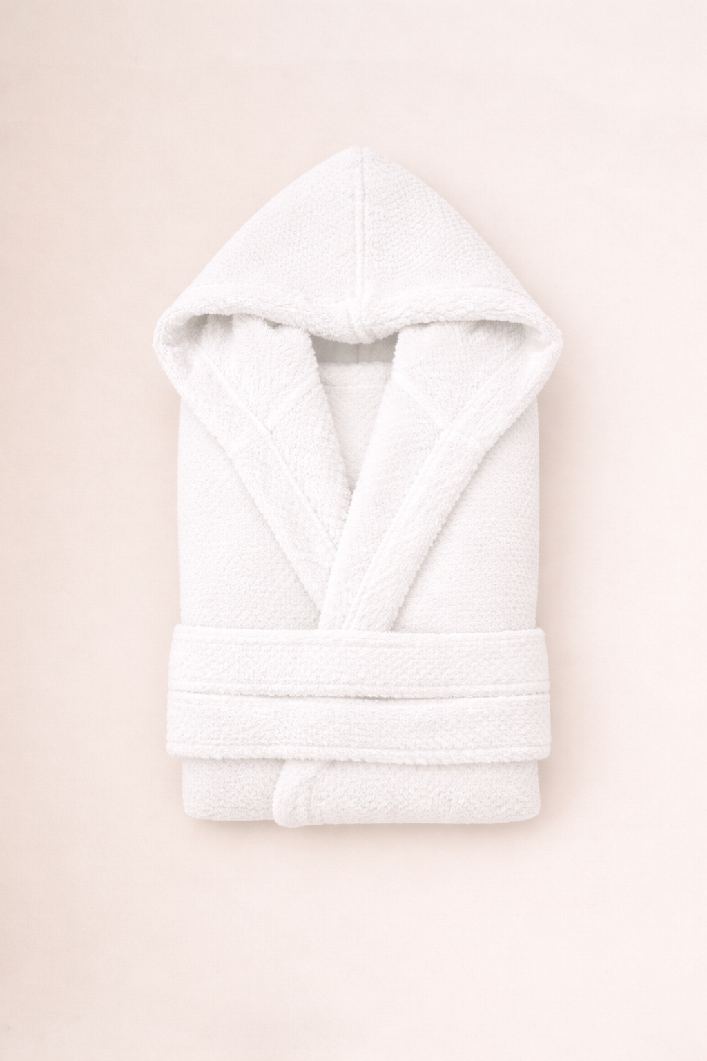 Albornoz capucha chenilla blanco (450 gr/m²)