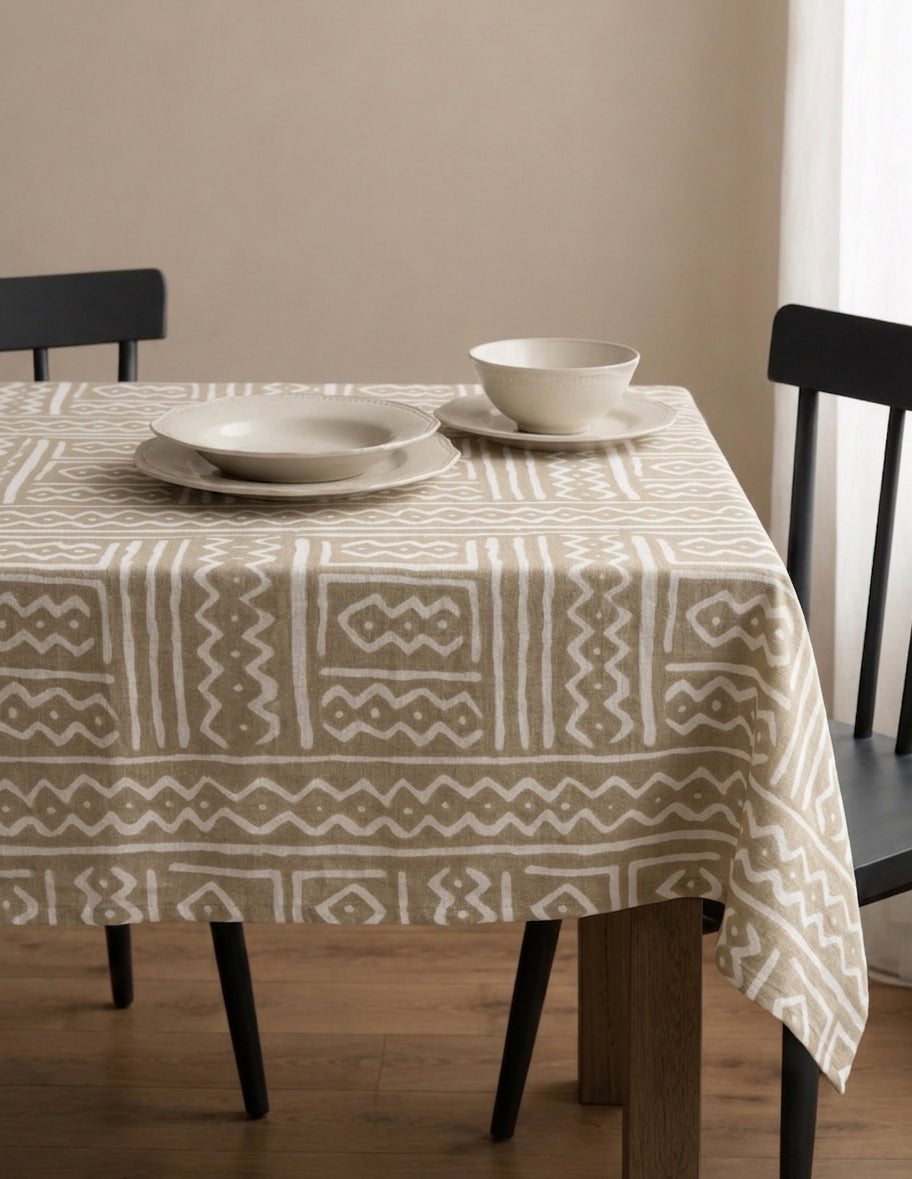 Toalha de mesa Vinuesa Sand resistente a manchas