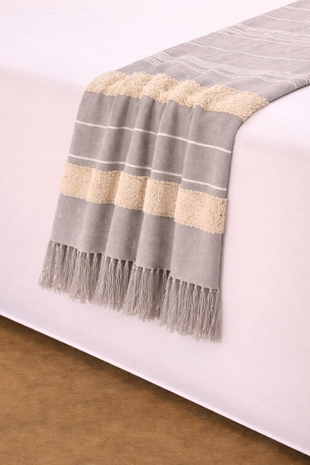 Plaid Algodón Domus Gris Claro