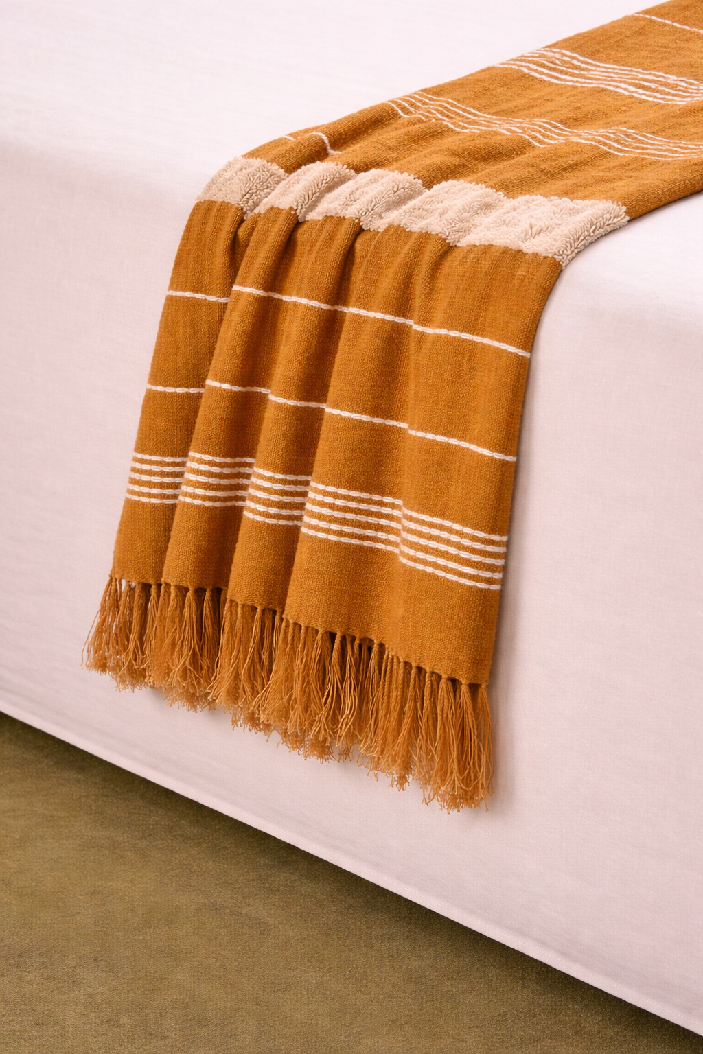 Plaid Algodón Domus Ocre