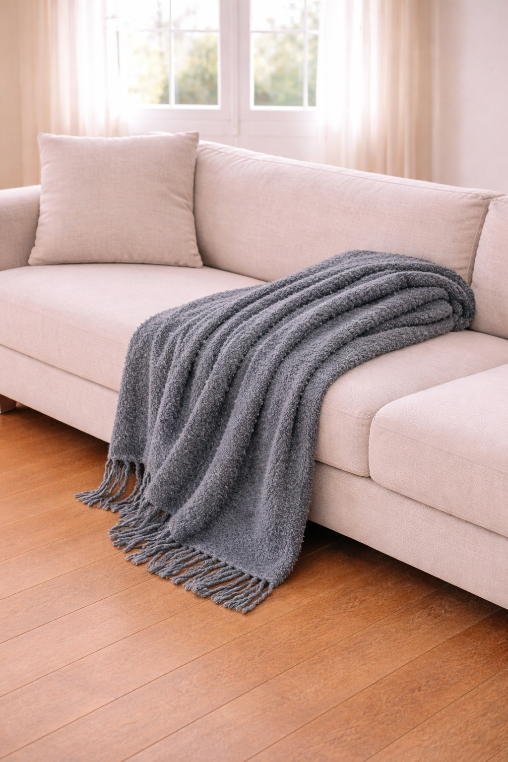 Plaid Nudos Liso Azul Garçons