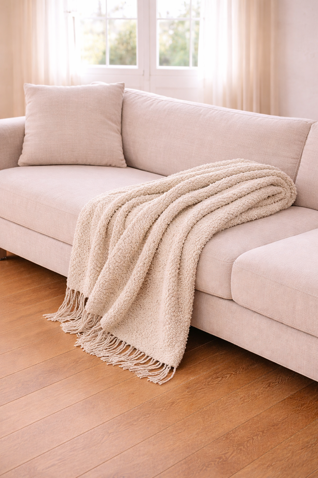 Plaid Nudos Liso Topo