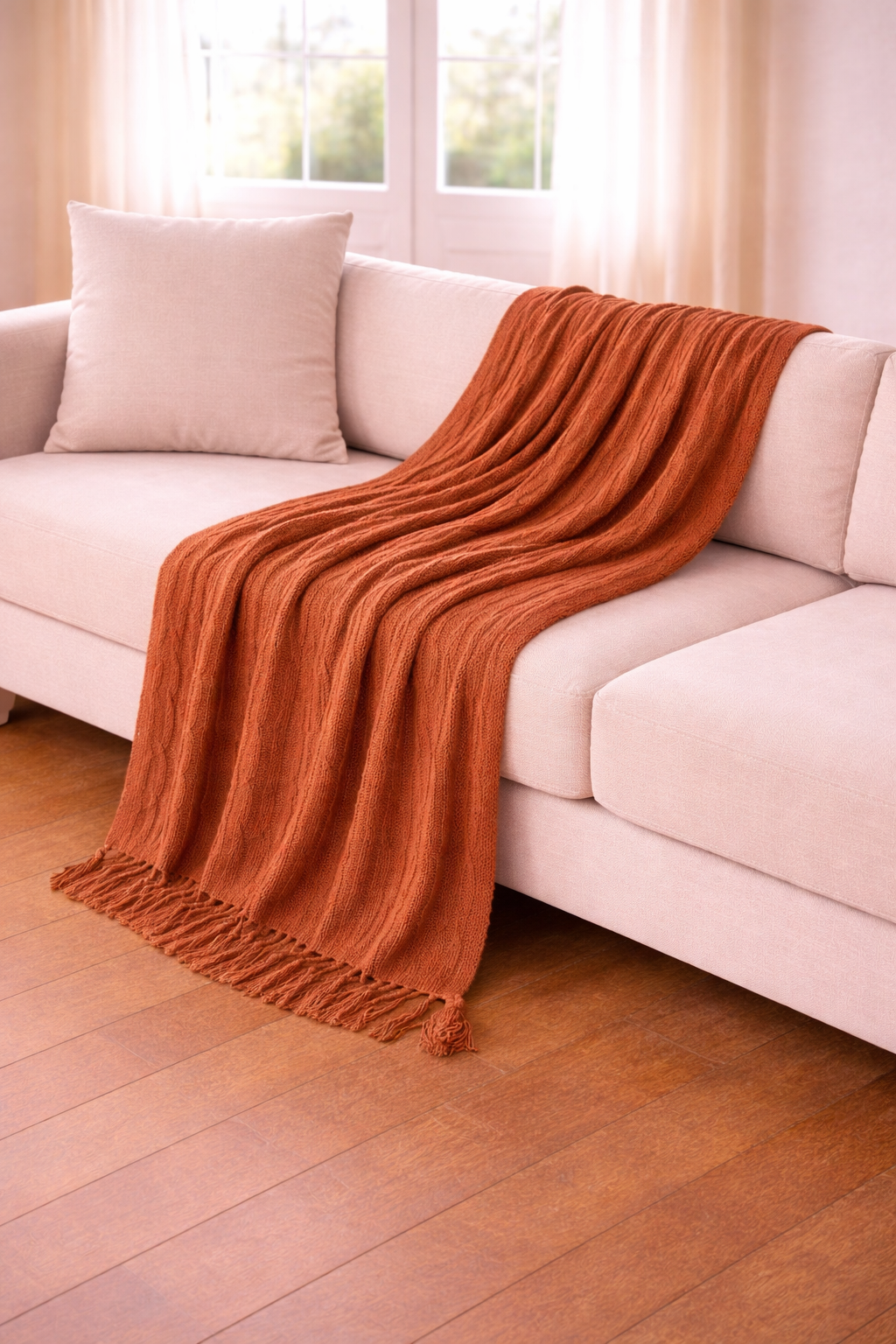 Plaid Eight avec pompon