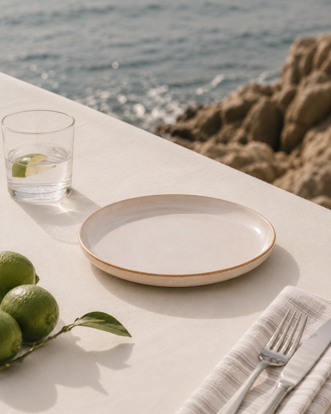 Plato postre gres danilia beige