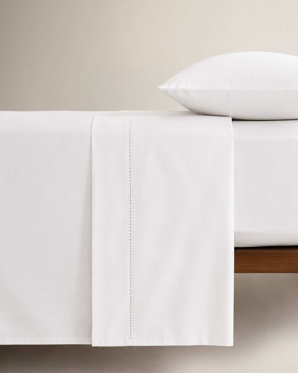 Joc de Llençols Setí amb Vainica Llisses Blanc