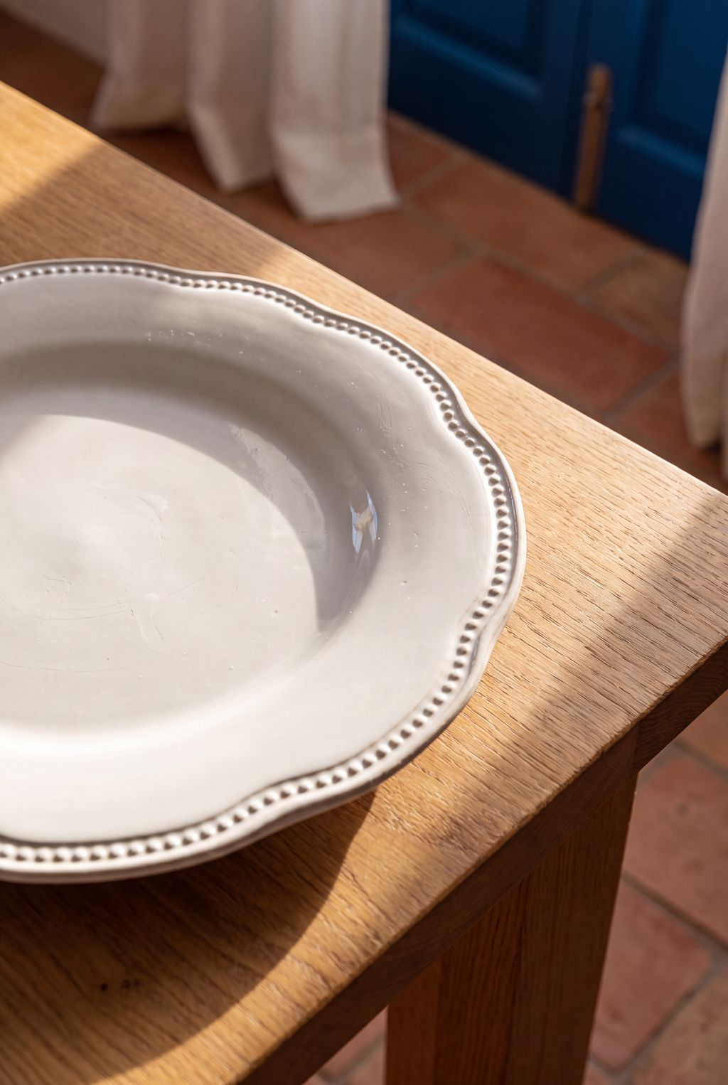Plato llano cerámica mafalda blanco