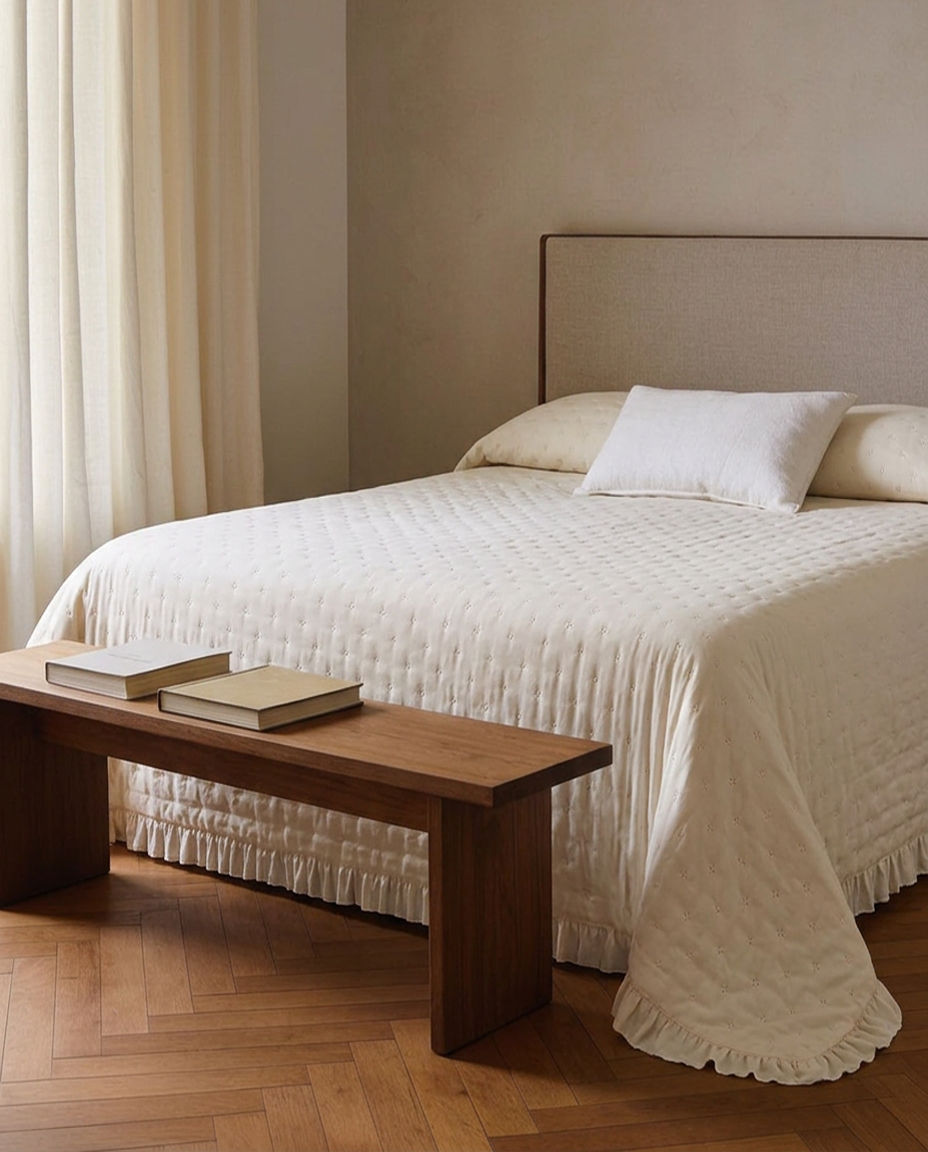 Plain Natural Perforated Quilt