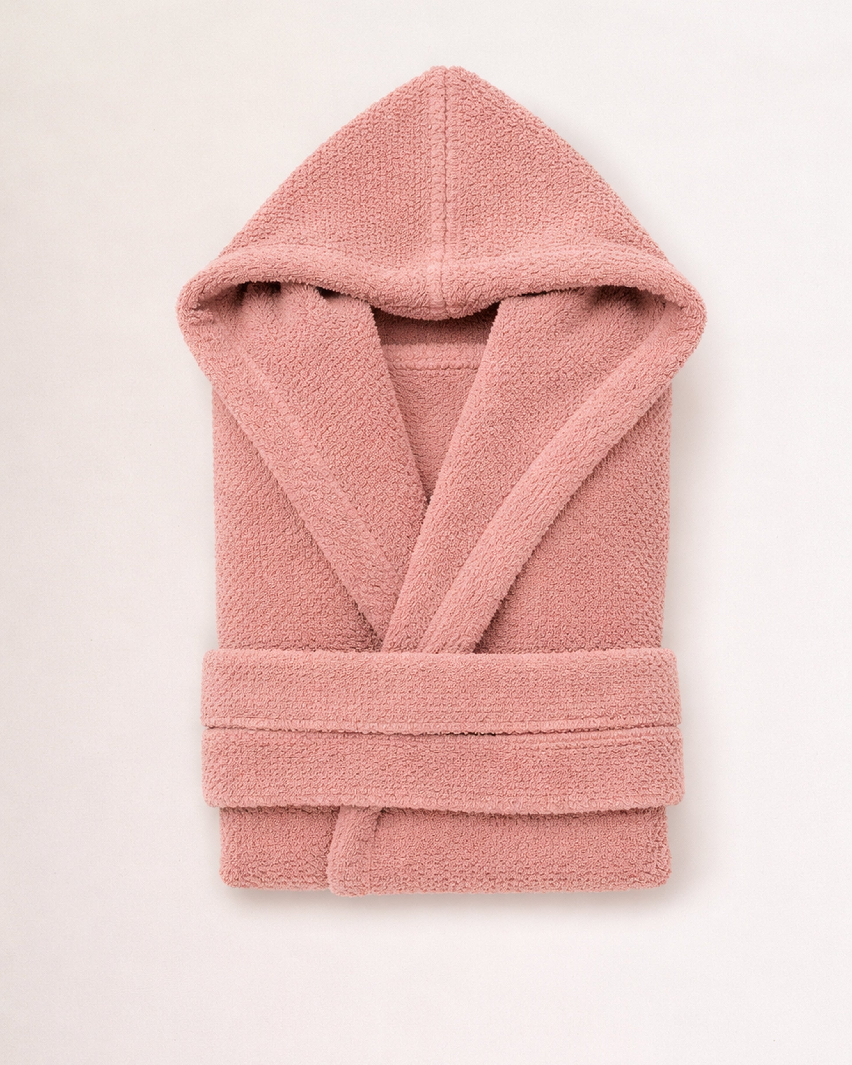 Albornoz capucha chenilla rosa keike (450 gr/m²)